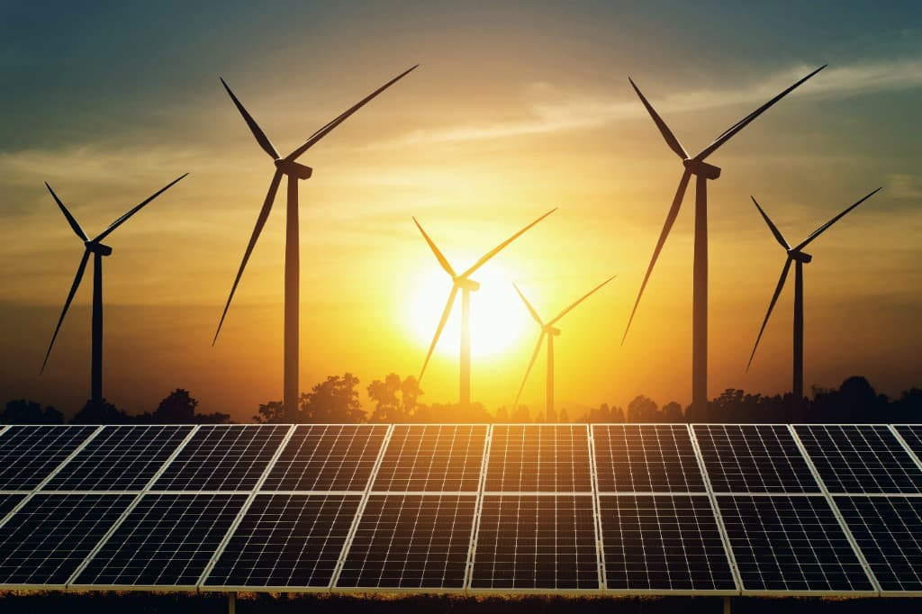 Solar and wind farms