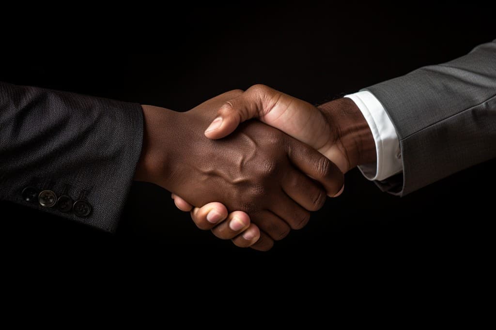 Poignée de main professionnelle, symbole de partenariat